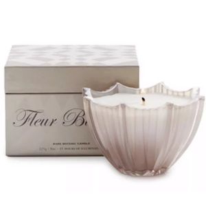NIB DL & Co Large Fleur Blanche Candle in Reusable Scalloped Vase New & Sealed